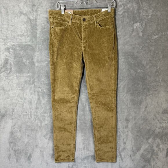 NWT Levi’s Women 711 Skinny Corduroy Pants 29x30 (*29x28) Mustard Mid Rise Slim - Picture 1 of 10